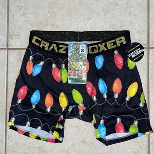 Crazy Boxer Christmas Lights Boxer Briefs Underwear Size S NWT